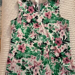 Tommy Bahama Floral Sleeveless Top - Pink and Green